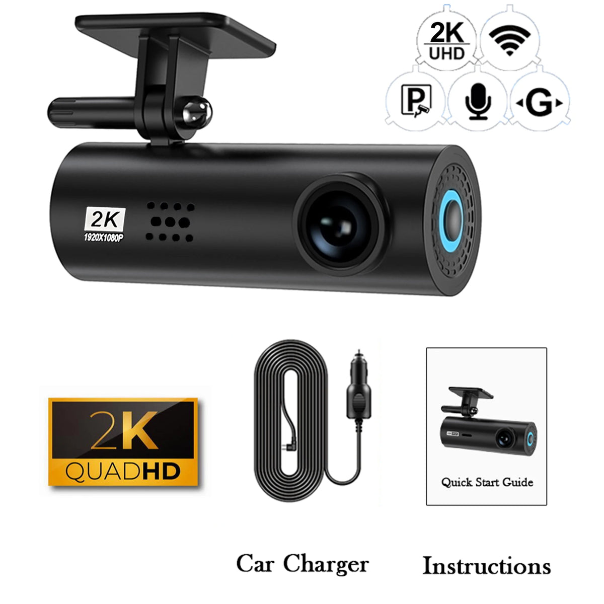 🖤 Mini 4K Dash Cam