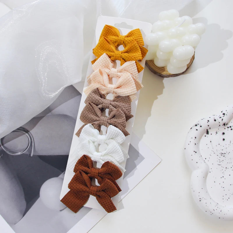 Girls Hair Bow Clips – 10 Pcs