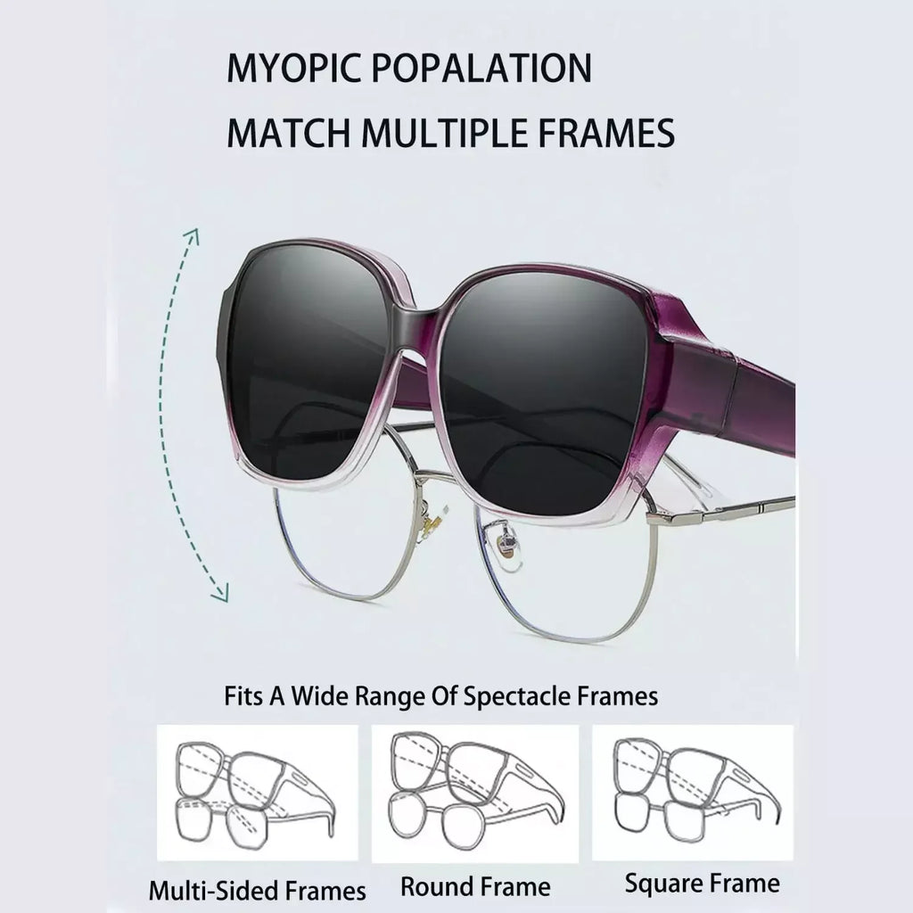 Fit-Over Polarized Wraparound Sunglasses