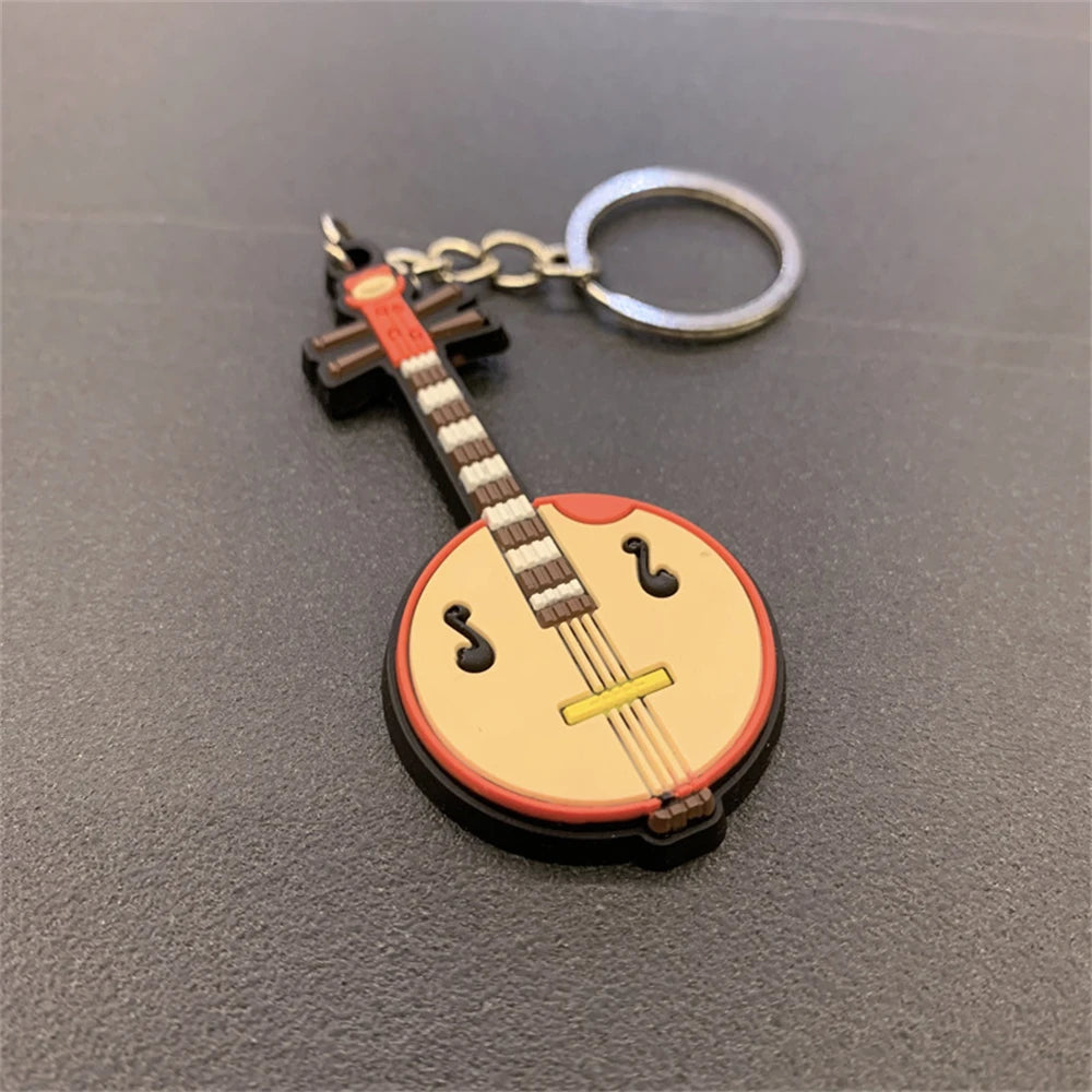 Silicone Music Instrument Keychain