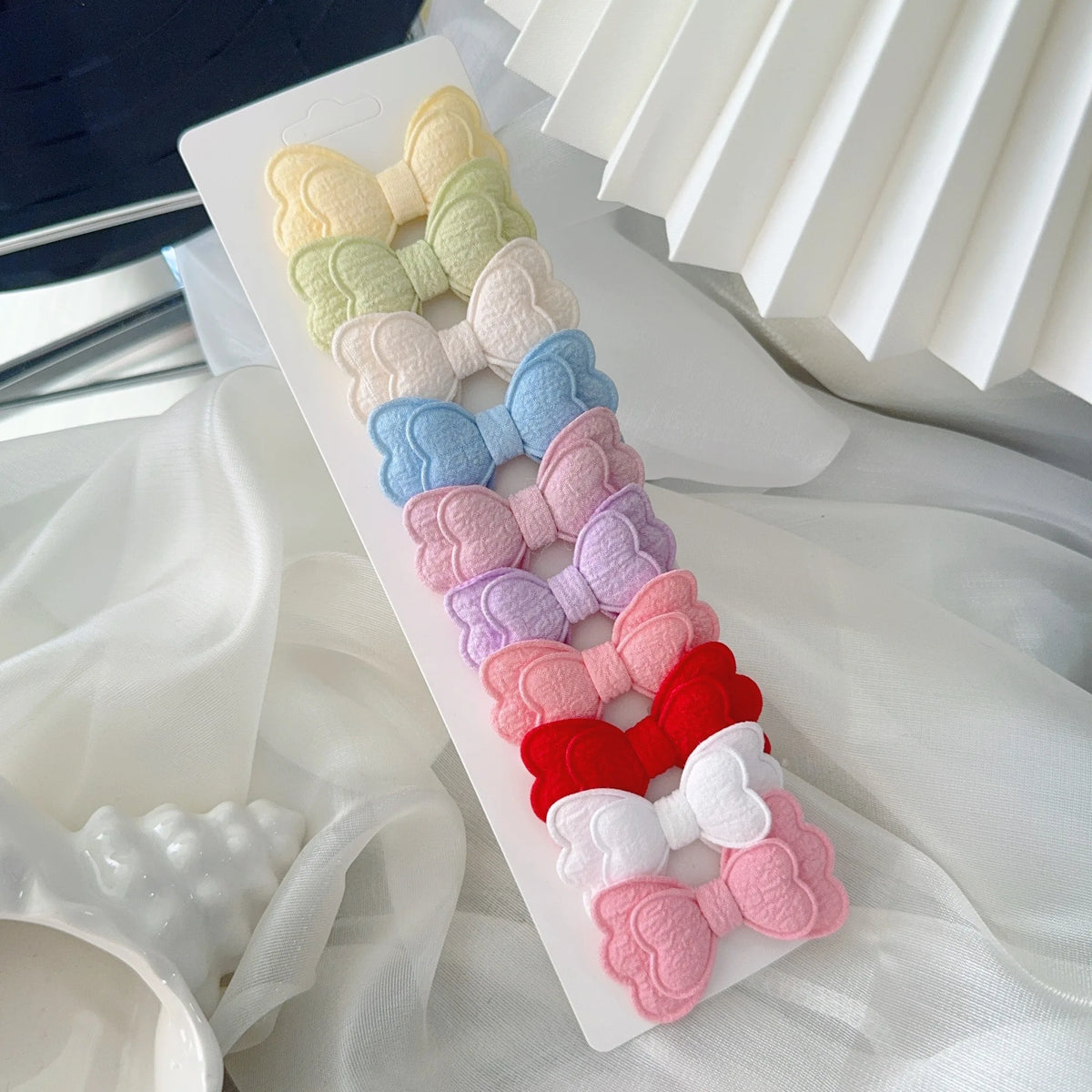 Girls Hair Bow Clips – 10 Pcs