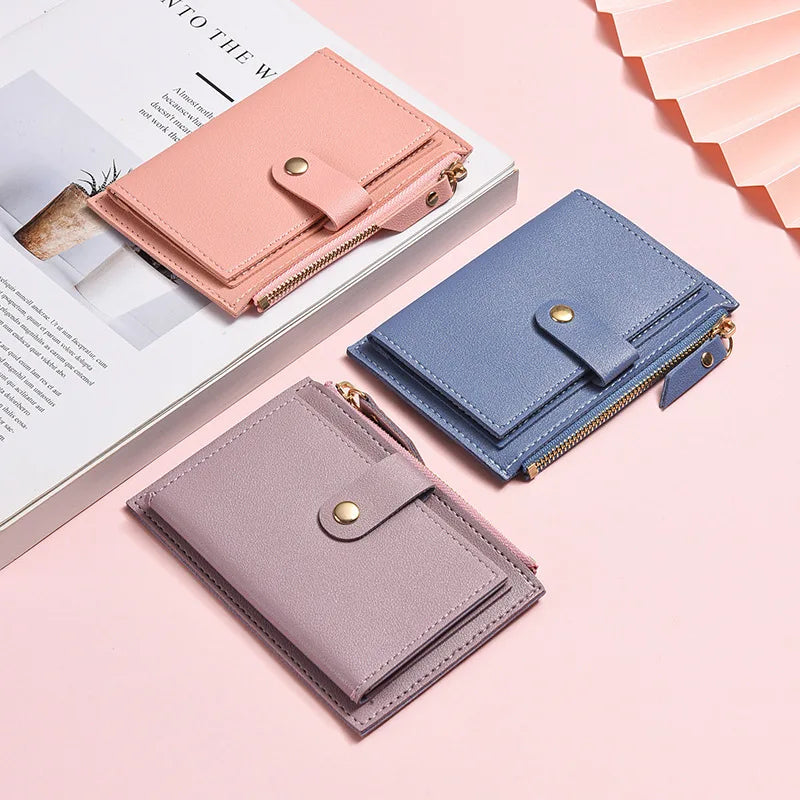 Mini Zip Foldable Card Wallet