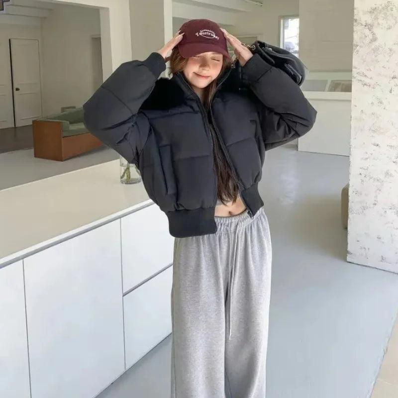 Women's Short Slim Hooded Puffer