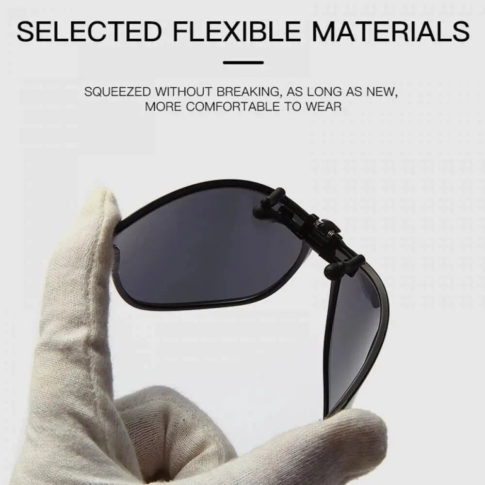 Flip-Up Polarized Clip-On Sunglasses