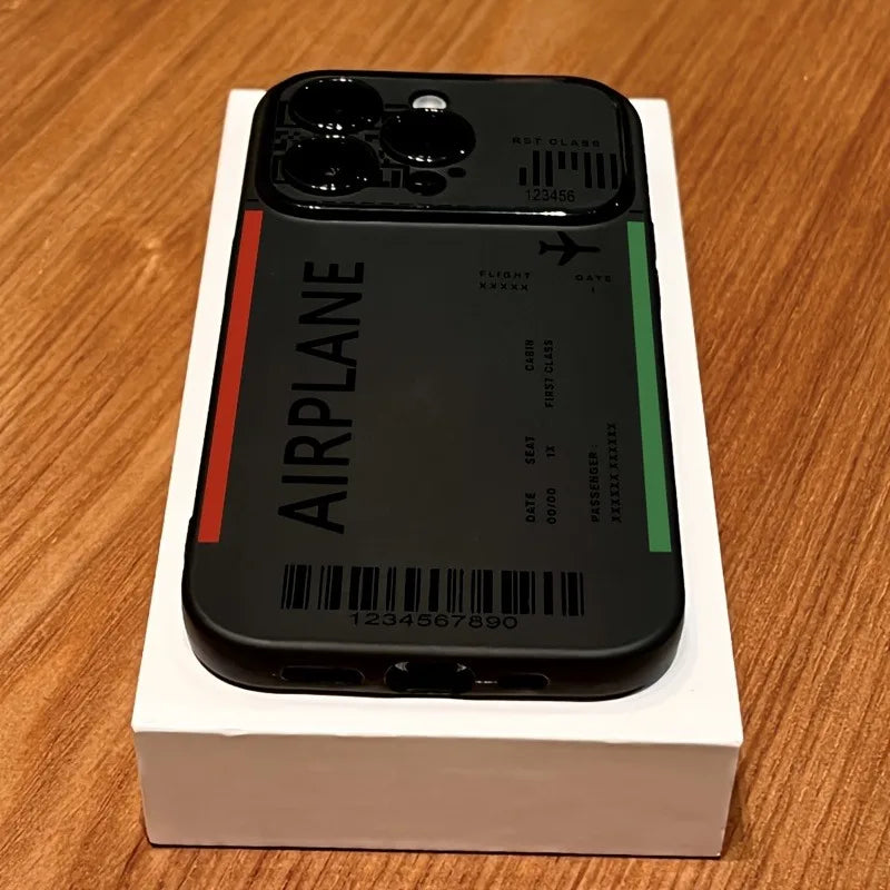 ✈️ Plane Ticket Silicone iPhone Case