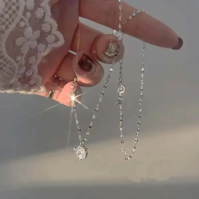 💎 Silver AAA Zircon Choker Necklace