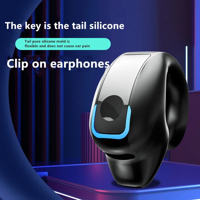Bone Conduction Earphone Clip Headset