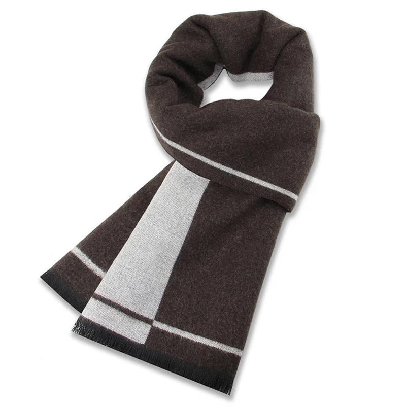 Men's Plaid Wool Winter Scarf