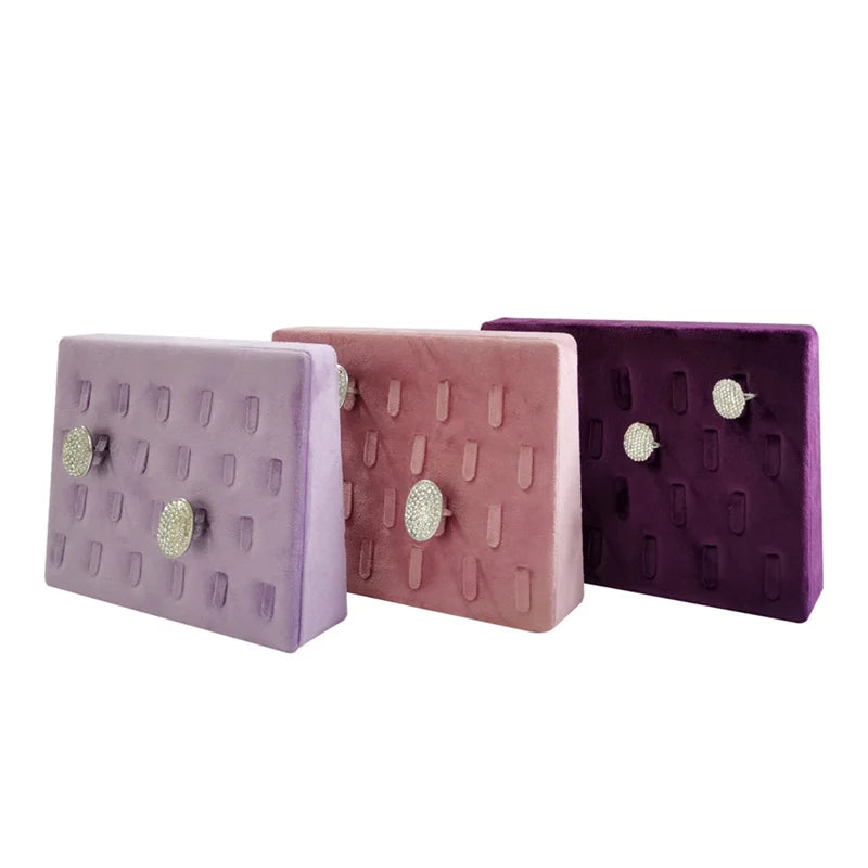 Velvet Ring Display Tray – 22 Slots