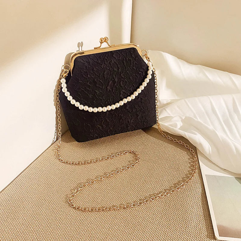 Pearl Chain Crossbody Phone Bag