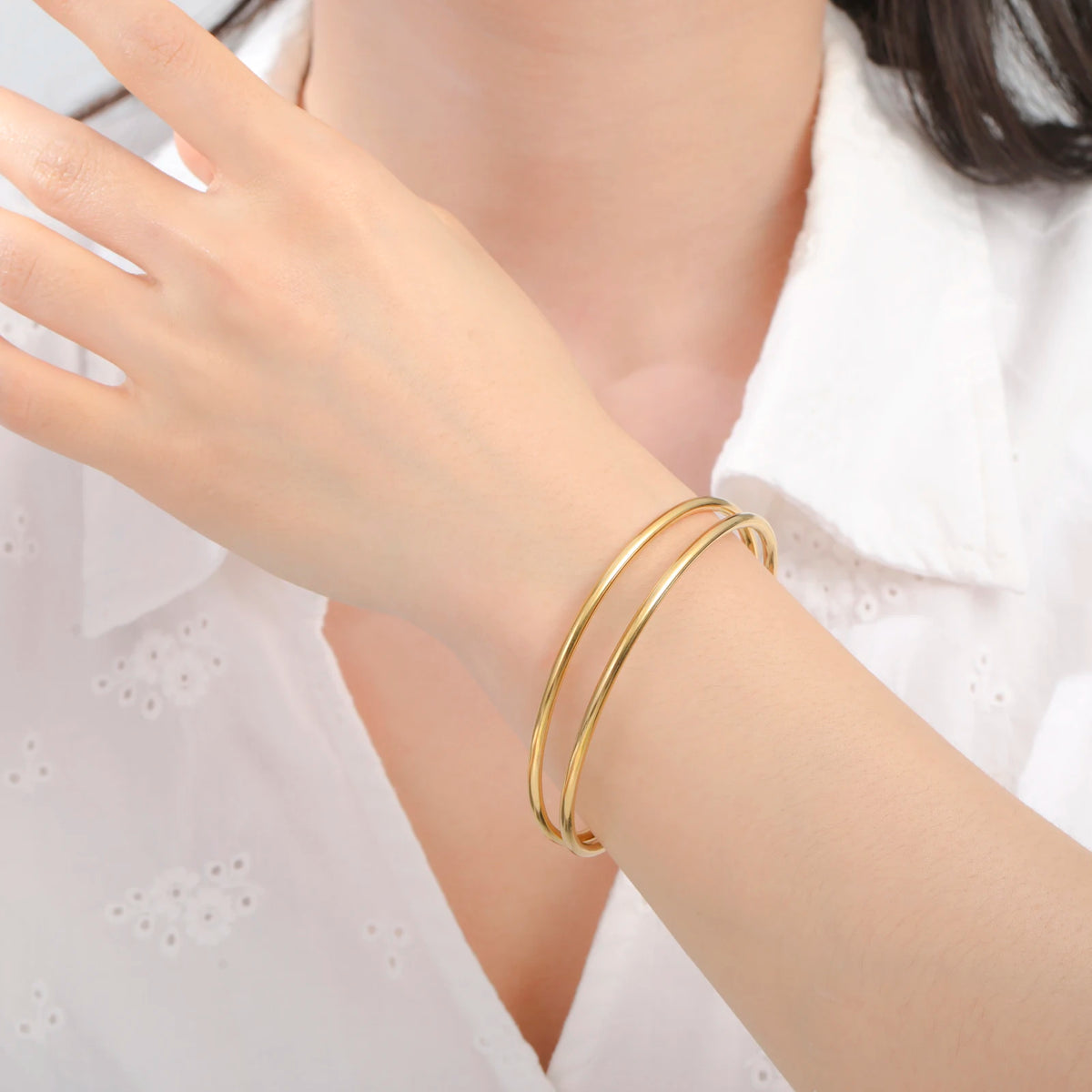 ✨ Cazador Gold Stainless Steel Cuff Bracelet