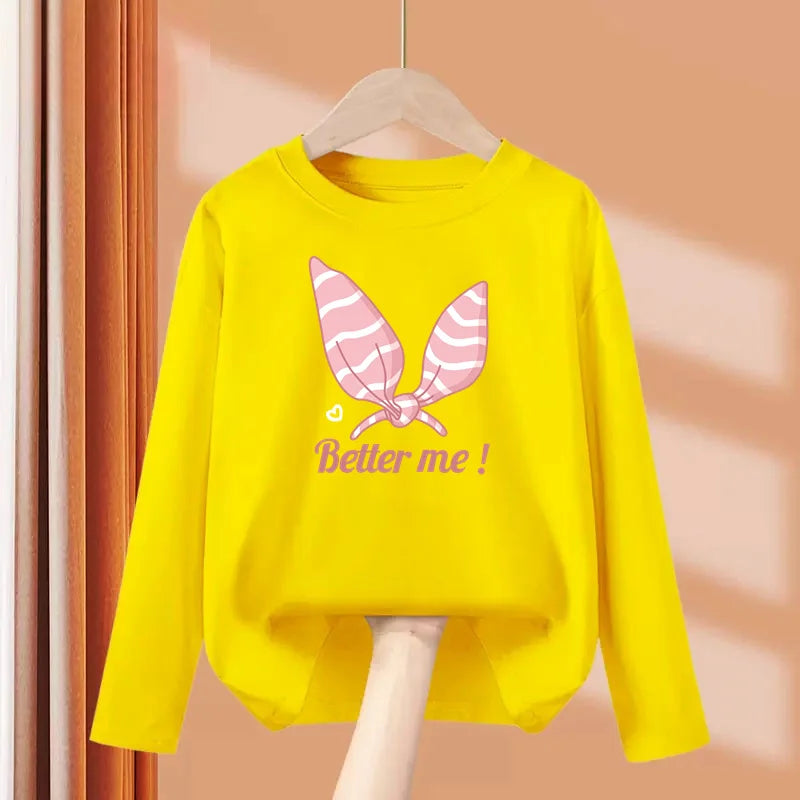 Girls Bow Long Sleeve T-Shirt