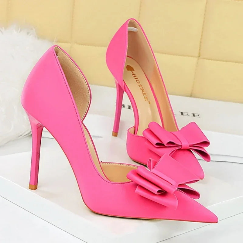Women's 10.5cm Bowknot High Heels