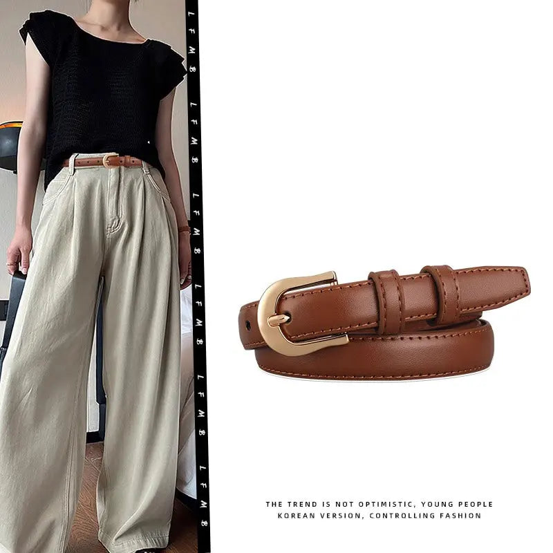 Women's Brown Western Belt
