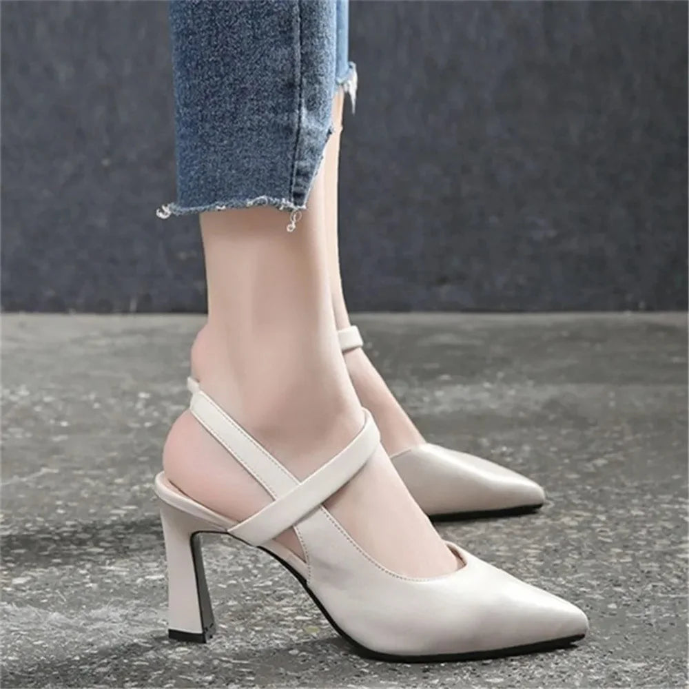 Women's Yellow 5cm Pointed-Toe Pumps