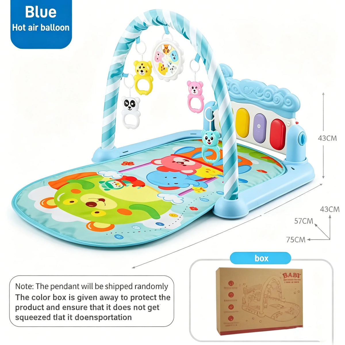 3-in-1 Baby Play Gym with Music & Lights