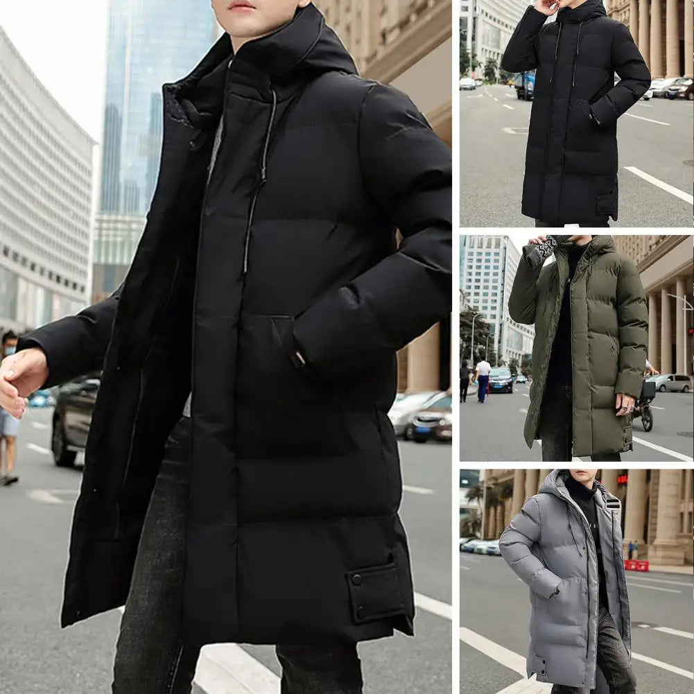 Men's Long Hooded Puffer Coat