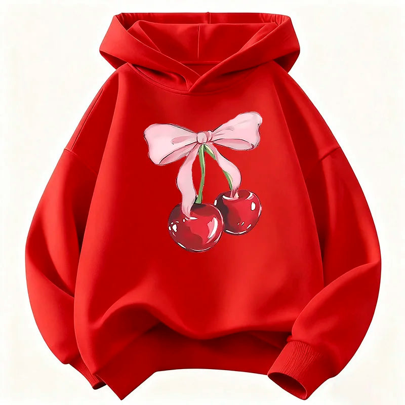 Kids Cherry Bow Hoodie