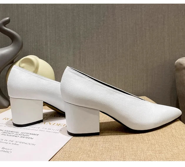 Women's Pointed-Toe V-Cut Pumps