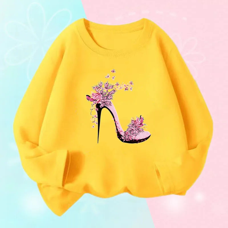 Kids Bow Print Long Sleeve T-Shirt