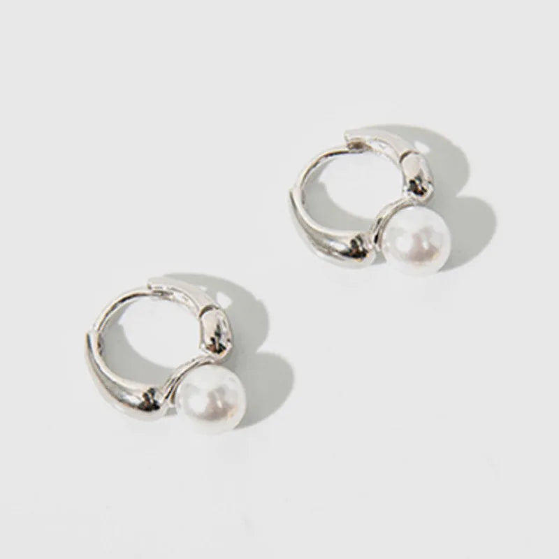 925 Silver Vintage Pearl Ring Earrings