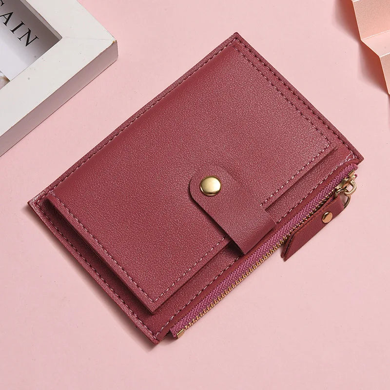Mini Zip Foldable Card Wallet