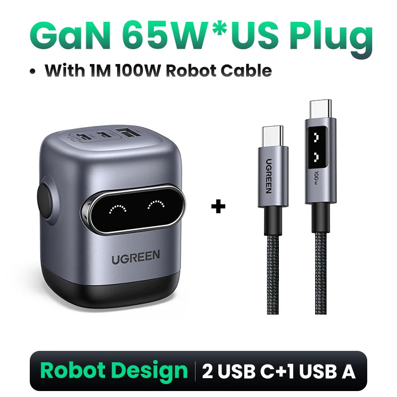 🤖 UGREEN 65W GaN Robot Charger