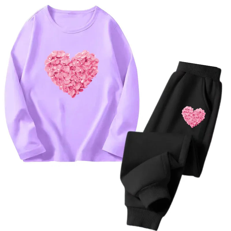 Girls Ballet Print Top & Pants Set