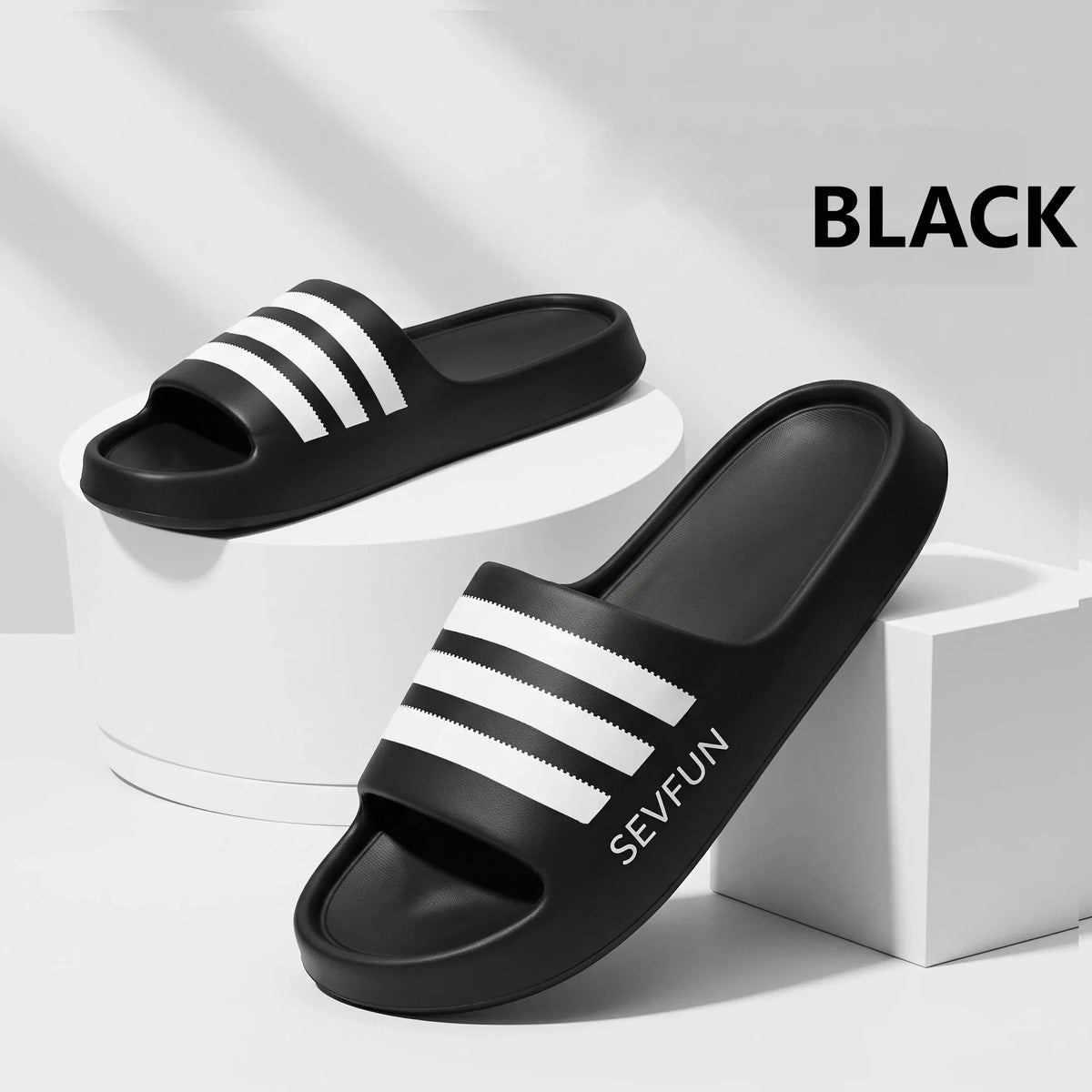 Men's Striped EVA Slides
