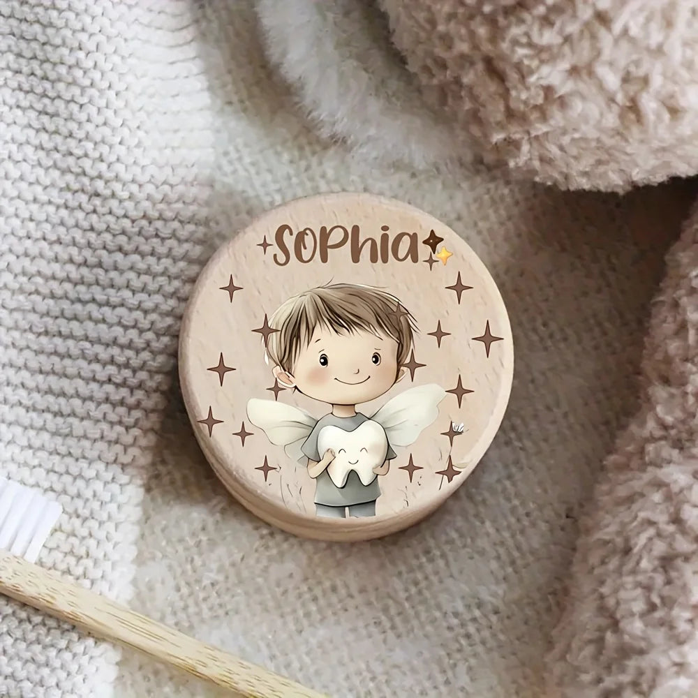 Personalized Wooden Baby Tooth Box