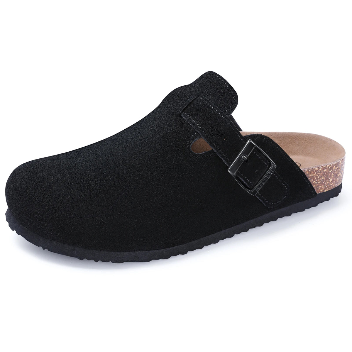 Women's Suede Buckle Clogs