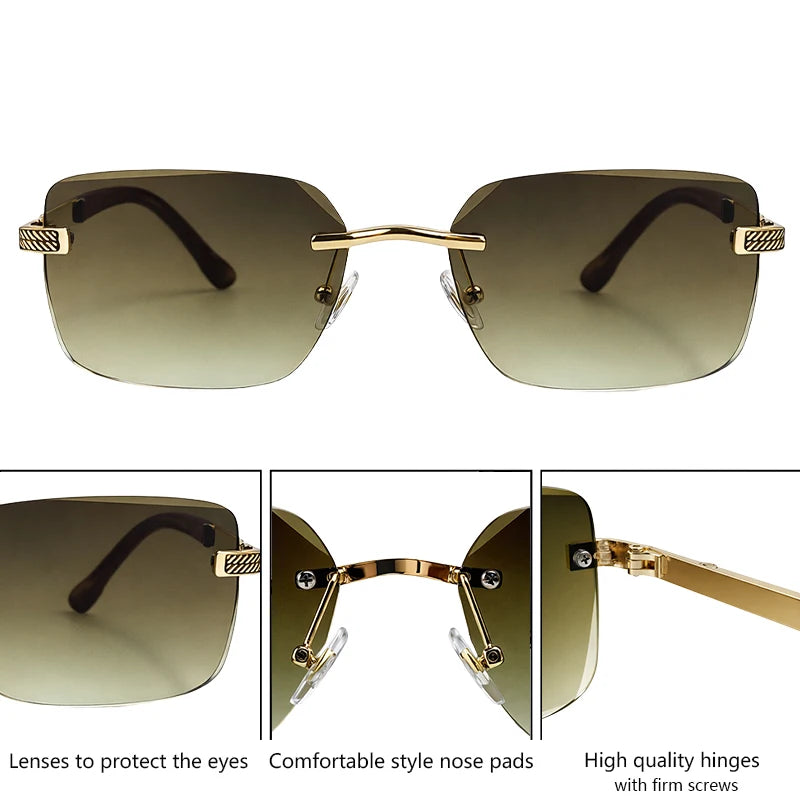 Men's Photochromic Rimless Sunglasses