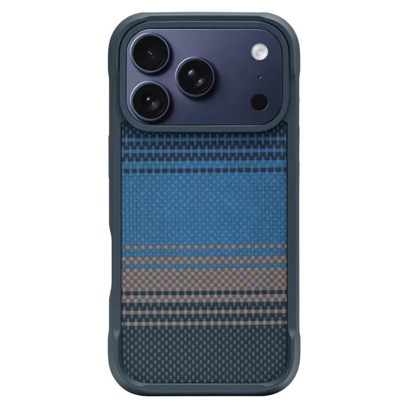 🧬 Geometric Tech Woven Magnetic Case