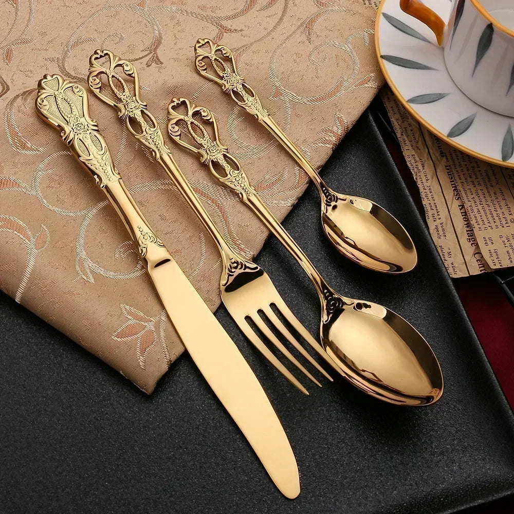 Gold Stainless Steel Cutlery Set