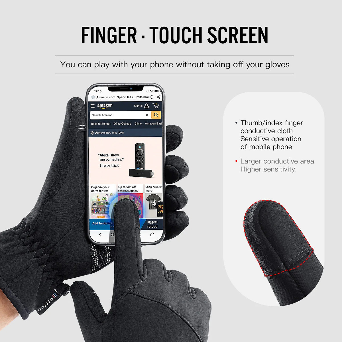 Waterproof Touchscreen Cycling Gloves