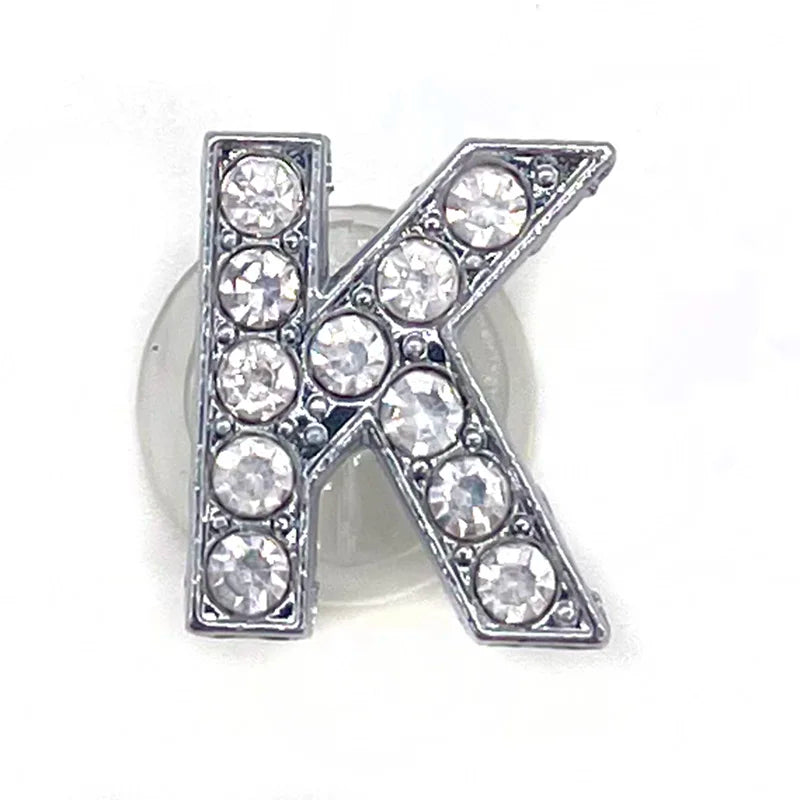 Rhinestone Letter Shoe Charms