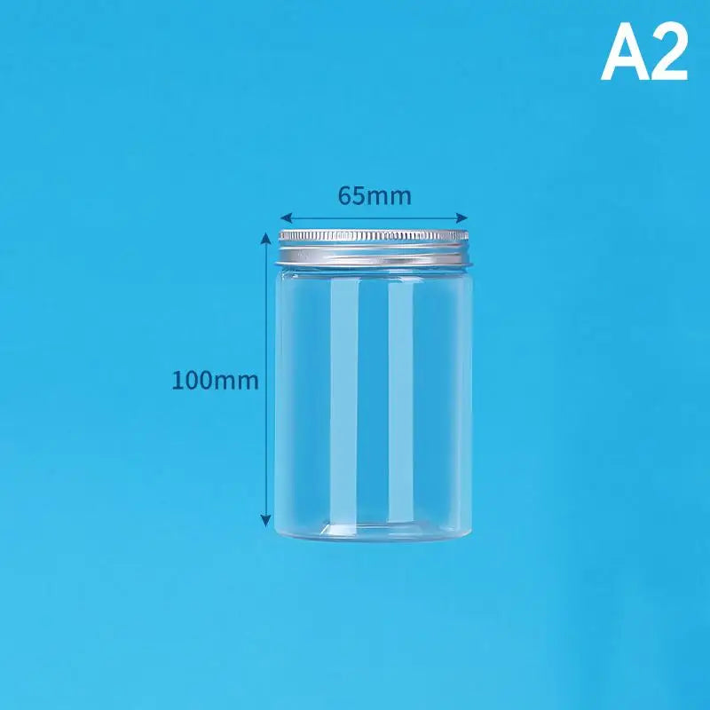 Aluminum Lid Clear Storage Jar