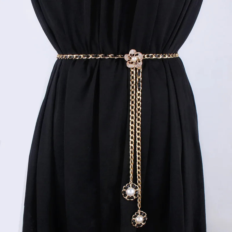 Gold Tassel Waist Chain Belt