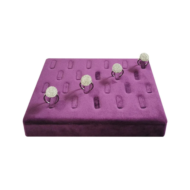 Velvet Ring Display Tray – 22 Slots