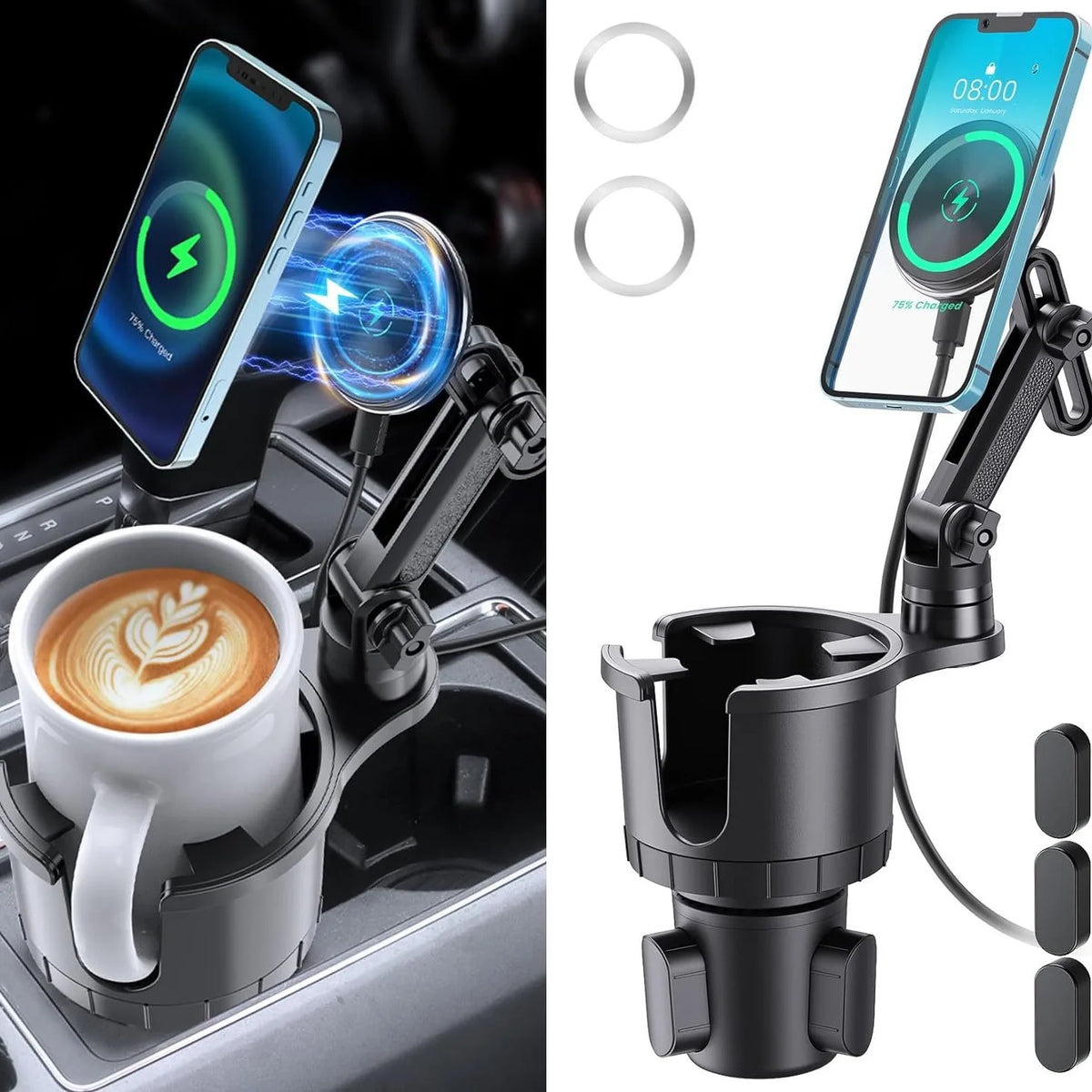 🚗 Multifunctional Car Cup Holder Phone Mount