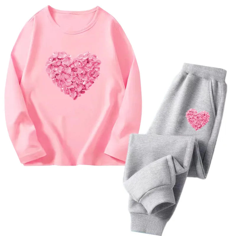 Girls Ballet Print Top & Pants Set