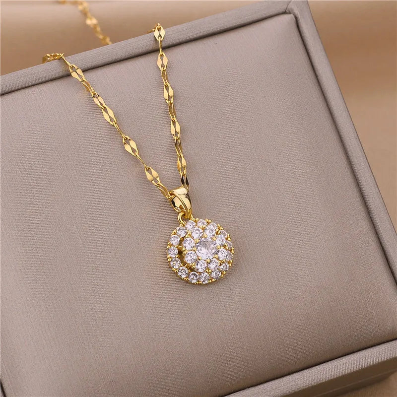 ✨ Light Luxury Zircon Crystal Necklace