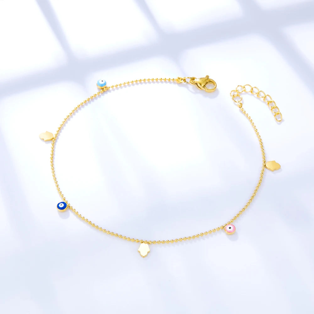 Turkish Evil Eye Beaded Anklet