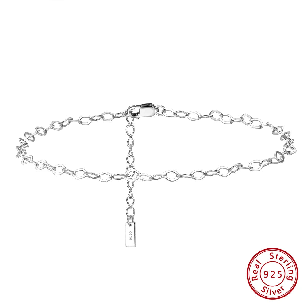 14K Gold 925 Silver Cuban Anklet