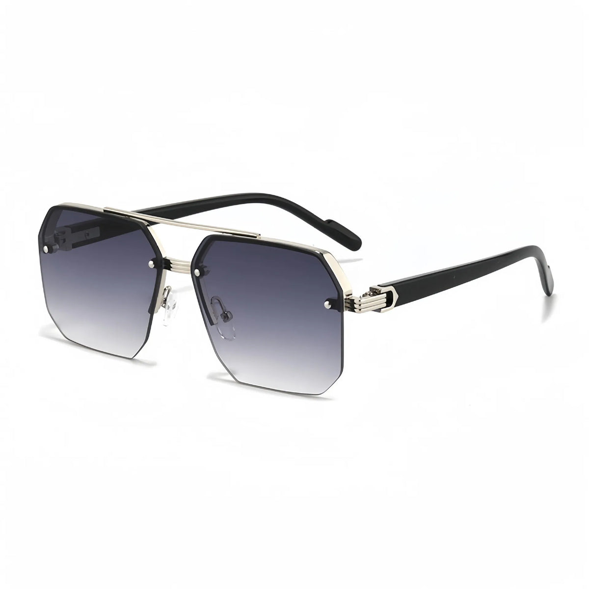 Semi-Rimless Aviator Sunglasses