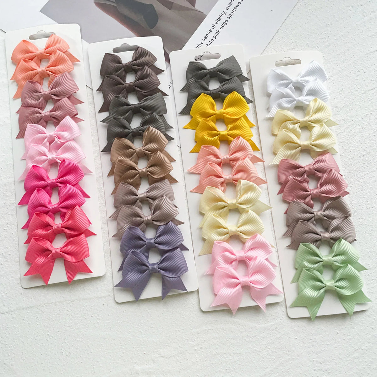 Girls Hair Bow Clips – 10 Pcs
