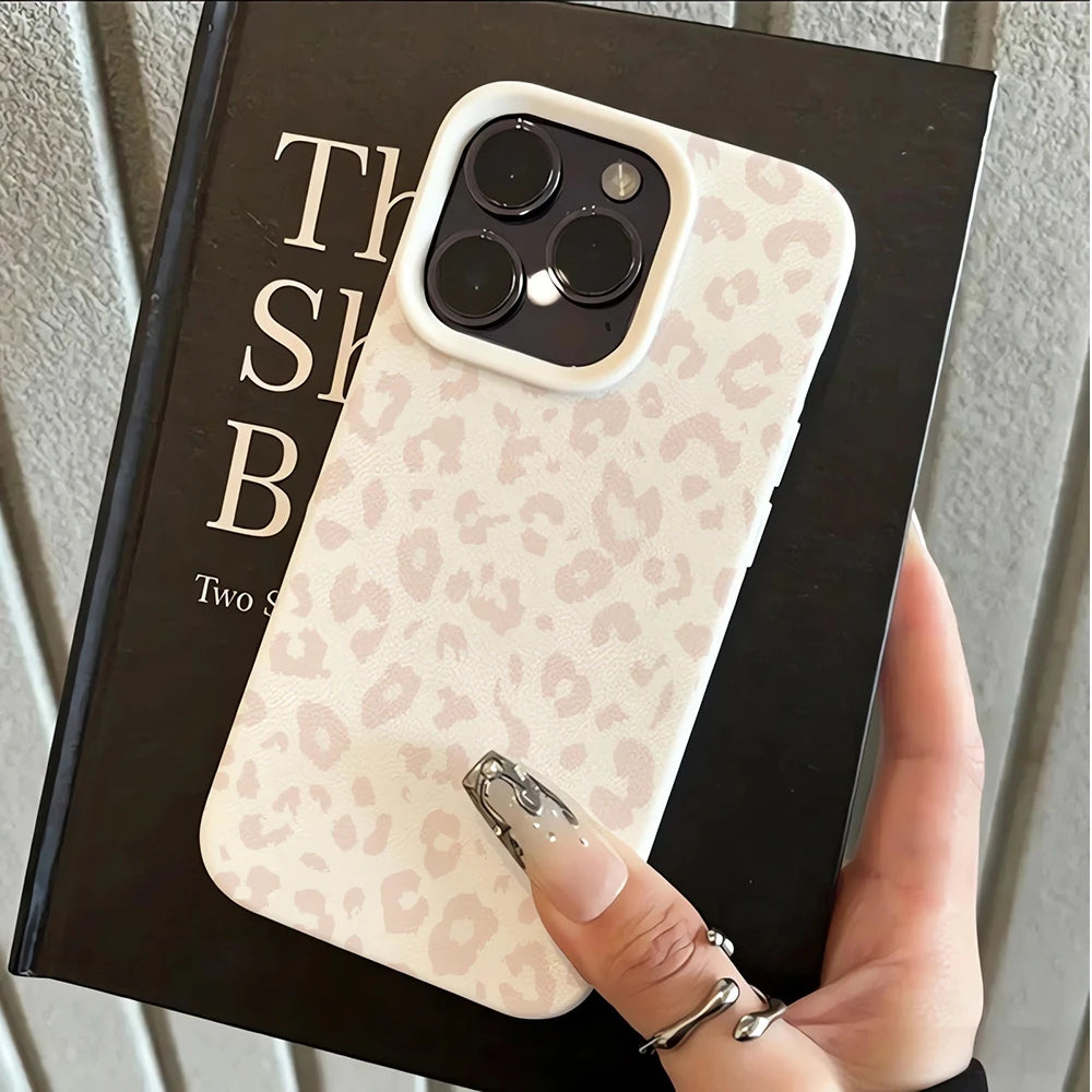 🐆 Pink Leopard Print Phone Case