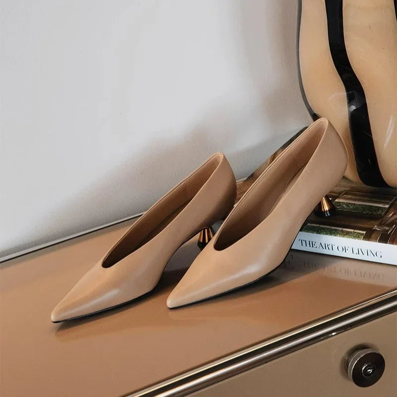 Women's Pointed-Toe Low-Heel Pumps