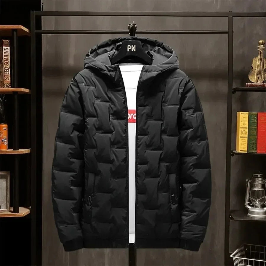 Men's Hooded Padded Zip Jacket
