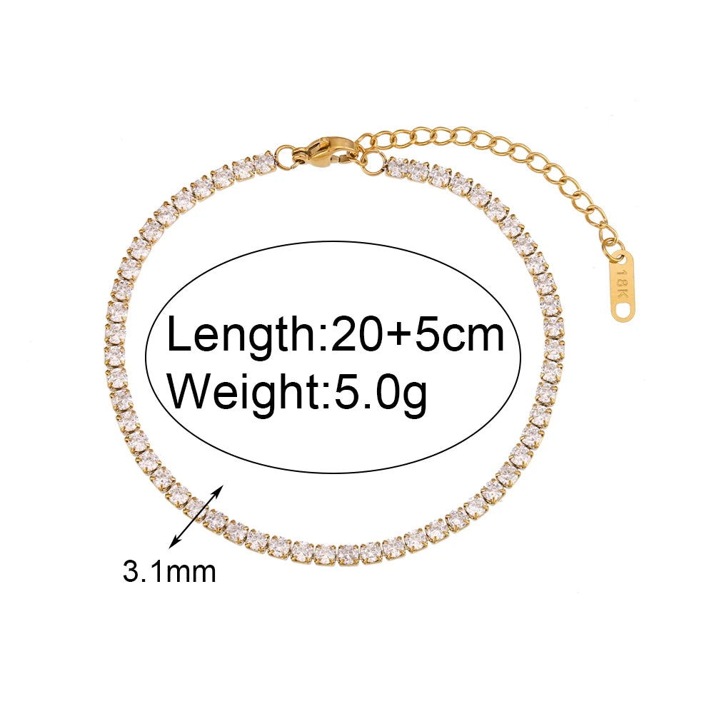 Gold Plated Rope Chain Anklet